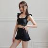 Bikini Estilo Japonés y Coreano Estilo Chanel 2023 Sexy Adelgazante Cintura Alta Cubre Vientre de Moda Deportiva Dividido Traje de Baño para Mujeres