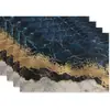 Jogos Americanos de Linho Transfronteiriços Tecido com Estampa de Mármore em Aquarela Nórdica Jogos Americanos Estilo Ocidental Jogos de Mesa Anti-Manchas e Isolantes Térmicos Itens em Estoque Transfronteiriços