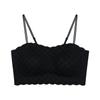 Camisola pequeña de encaje 3052, top de tubo fino de verano, ropa interior para mujer, antiexposición, envuelta en el pecho, tirantes finos para los hombros, base trasera de belleza
