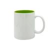Taza de cerámica con revestimiento de color interior para sublimación, taza de 11 oz en blanco, taza de sublimación por transferencia térmica