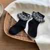 Ropa Infantil Weimu Calcetines para Niñas Otoño 2026 Nuevos Lindos Calcetines de Costura de Retazos de Longitud Media para Niñas Pequeñas Calcetines de Algodón para Bebé