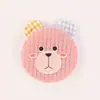 Punto directo caricatura lindo tela estampado en caliente cabeza de oso zapatos y sombreros para niños tela diy zapatos y sombreros decoración de ropa accesorios