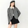 Otoño/Invierno 2026 Nuevo Estilo Estilo Pequeño Chanel Chaqueta Corta de Lana Doble Cara para Mujer Doble Botonadura Cuello Redondo Petite Casual Top