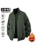 Chaqueta de algodón para hombre estilo piloto con forro de polar de grafeno para otoño e invierno, abrigo versátil de estilo callejero vintage, chaqueta holgada casual de moda