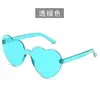 Gafas de Sol Corazón de Personalidad de Moda Calle Hip Hop Color Gelatina Fiesta Amor Gafas de Sol Fotografía Gafas de Sol Gemelas