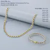 Novo clipe de papel de aço inoxidável entre colar de ouro feminino 3/4/8mm colar de aço titânio corrente feita à mão joia