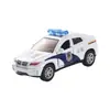 Simulação Transfronteiriça Liga de Metal Puxar para Trás Porta que Abre Carro de Polícia Infantil Menino Brinquedo de Inércia Carro Educativo Interativo Pai-Filho