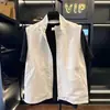 Chaleco de Cuello Alto de Alta Gama para Hombre para Primavera, Verano y Otoño, Chaqueta Casual sin Mangas con Cremallera y Múltiples Bolsillos para Exteriores, Color Sólido