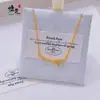 Tienda de Oro Mismo Estilo Cadena para Clavícula con Lazo para Mujer Ins Tendencia Lujo Accesible Collar Estilo Coreano Diseño Simple de Moda Joyería