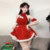 Lencería Sexy con Uniforme de Terciopelo Transparente sin Espalda, Uniforme Apasionado y Lindo de Deseo Puro para Flirtear en Navidad 6511