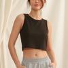 Colete feminino de verão europeu e americano Ins, estilo umbigo, comércio exterior, celebridade cibernética, cintura alta, slim, slim-fit, curto, sem mangas, base feminina