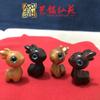 Ciervo Pequeño Madera de Palo de Rosa Ciervo Madera de Ébano Madera Pintada Accesorios para Joyería DIY Colgante Llavero Colgante para Coche
