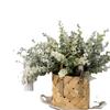 Simulación nórdica, 5 tenedores, eucalipto, dinero, hoja, hogar, suave, mango pequeño, con hierba, simulación, hoja, flor falsa, boda, comercio exterior