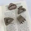 Pinza para el pelo pequeña de alta gama color café negro mate transfronteriza, simple para coleta alta, media coleta, pinza para el pelo pequeña para niños, accesorios para el pelo para mujer