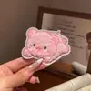 Pinza mágica para el pelo de cerdito de dibujos animados, pinza larga de felpa rosa para flequillo para mujer, una herramienta linda y versátil para sujetar el cabello rebelde mientras te lavas la cara