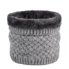 Bufanda Gruesa de Color Sólido con Forro de Felpa para Invierno, Conjunto de Cuello Pullover de Moda Versátil para Pareja, Bufanda Cálida Resistente al Viento para Exteriores en stock