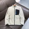 Chaqueta versátil casual de forro polar gruesa y cálida para exteriores de primavera, otoño e invierno con cuello alto. 13652