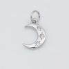 18K ouro incrustado de diamante Lua pequeno pingente pequeno pingente de cor de retenção diy jóias acessórios pulseira colar brincos acessórios