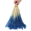 Peluca Waterdeep Degradado 100g 14 Pulgadas Cabello Rizado Ola de Agua Fibra Sintética Crochet para Cabello Artesanía Tejida a Mano Cabello Rizado