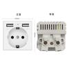 Accesorios de enchufe de interruptor de pared tipo 86 transfronterizos, marco de vidrio blanco y 52 módulos funcionales se pueden combinar libremente