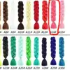 Tendencia Cuerda de Color para Rastas de Seda de Alta Temperatura Trenza de Cabello de un Solo Color Peluca de Rastas Trenzas Jumbo para Niños Cabello