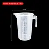 Taza medidora de plástico engrosado con escala, taza medidora de grado alimenticio, taza medidora experimental, vaso medidor, cilindro medidor, taza de plástico a escala