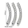 Acessórios de joias em aço inoxidável cor dourada 18k acessórios de joias que retêm a cor DIY feito à mão colar manga curva atacado