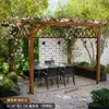 Estante para Uvas Patio Madera Anticorrosiva Pérgola Exterior Madera Maciza Planta Trepadora Casa Pérgola Exterior Toldo Patio Jardín