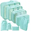 Conjunto de Armazenamento para Viagem Amazon Bolsa de Armazenamento para Viagem Conjunto de Oito Peças Bolsa de Armazenamento para Organização de Roupas de Viagem