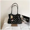 Bolsa de Axila de Bolinhas para Mulheres 2026 Moda Nova Outono Vintage Bolsa de Ombro de Luxo Bolsa Transversal de Grande Capacidade