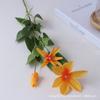 3 Cabeça clematis decoração de casa simulação flor de seda atacado flor de casamento linha flor falsa salão de casamento material de flor fio flor de lótus