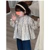 Traje de dos piezas estilo coreano para niña 2025 Otoño Nuevo Camisa de manga larga Jeans Niña Moda Traje de dos piezas