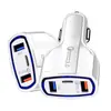 Carregador de carro inteligente transfronteiriço um para três cabeça de carregamento rápido Tipo-C QC3.0 USB multi-porta carro PD cabeça de carregamento