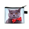 2024 Nova Bolsa de Moedas Infantil Animal Bonito Bolsa de Cartão Portátil Bolsa de Armazenamento de Chaves de Moedas Bolsa de Poliéster