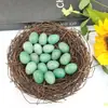 Cristal Natural Transfronterizo Mini 2cm Adornos de Huevo de Pájaro Ágata Jade Huevo de Mineral de Amoy Decoración de Huevo de Pascua