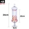 Tarro de Dulces de Vidrio Tarro de Caramelos Duros Corazón Femenino Creativo Tarro de Azúcar Tarro de Vidrio de Cristal con Tapa Decoración Mesa de Postres