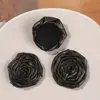 Flor de gasa tridimensional de color sólido, capullo de rosa, tela tejida a mano para DIY, pasador de pelo, accesorios para el cabello, material para pendientes, venta al por mayor