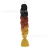 Fibra química de tres colores, cuatro colores, cinco colores, degradado, seda de alta temperatura, trenza grande, trenza jumbo, trenza burbuja, material para trenzas de cabello