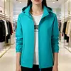Traje de Montanhismo para Exterior Primavera e Outono Roupas de Corrida Jaqueta Masculina Repelente à Água Jaqueta Feminina de Camada Única com Capuz Compra em Grupo