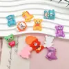 Accesorios de Resina DIY Animales de Dibujos Animados Dinosaurios Osos Materiales para Joyería Colgante para Llavero Funda de Teléfono Móvil Parche Decorativo