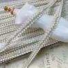 Cinta de Perlas Tejida con Hilo Dorado Estilo Chanel de 1 cm de Ancho con Perlas Cosidas a Mano, Adorno de Encaje para Ropa, Materiales de Decoración DIY
