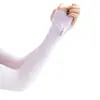 Mangas de seda de hielo para protección solar de verano para hombres y mujeres, protectores de brazo con protección UV, guantes finos para conducir en verano