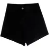 Shorts de Terno Pretos Justos para Mulheres Petite Verão 2026 Cintura Alta Emagrecedor Hot Girl Cintura A Hot Pants Calças Estilo Americano