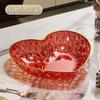 Plato de Frutas en Forma de Corazón de Alto Valor para el Hogar, Sala de Estar, Mesa de Centro, Plato para Snacks y Dulces, Transparente, Plato para Snacks de Frutas Secas
