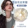 Elástico de Cabelo Elegante de Alta Qualidade para Rabo de Cavalo, Acessório de Cabelo para Coque, Scrunchie de Chiffon Multicamadas Leve da Moda Coreana Atacado