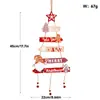 Decoración de letrero de madera navideño de Amazon transfronterizo, letrero redondo, colgante de madera de puerta de Papá Noel y muñeco de nieve