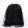 Bolsa de compras colorida de poliéster com cordão com cordão com cordão mochila esportiva mochila de viagem bolsa de armazenamento