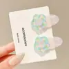 Pinzas florales para el pelo estilo coreano para mujer, pinzas laterales elegantes y exquisitas, pasadores de lazo lindos, pasadores de colores al por mayor