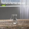 Em estoque na fábrica Mini Vaso Vidro Transparente com Relevo Francês Ornatos Hidropônicos para Arranjo de Flores Frasco Perfumado Garrafa Decorativa Vazia