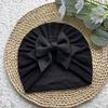 Gorros lindos para bebés recién nacidos estilo europeo y americano, gorros cómodos y suaves para niños con lazo, gorros de color puro para otoño e invierno